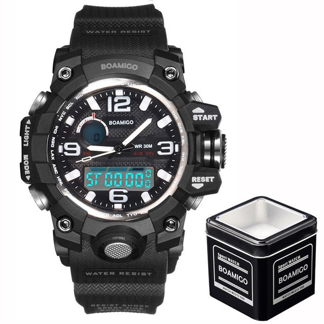 BOAMIGO Brand Watches Women Sports Watches Fashion Ladies Quartz Wrist Watches White Swim Digital shock Clock Relogio Feminino