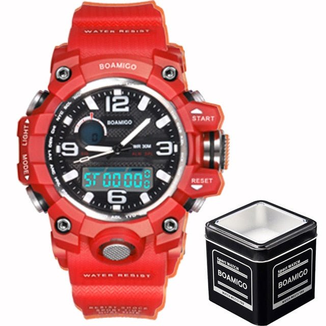 BOAMIGO Brand Watches Women Sports Watches Fashion Ladies Quartz Wrist Watches White Swim Digital shock Clock Relogio Feminino