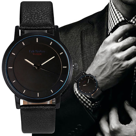 Classic Fashion Simple Atmosphere Without Digital Scale Belt Men's Watch  Men's watch Wrist Party decoration Business Watch gif