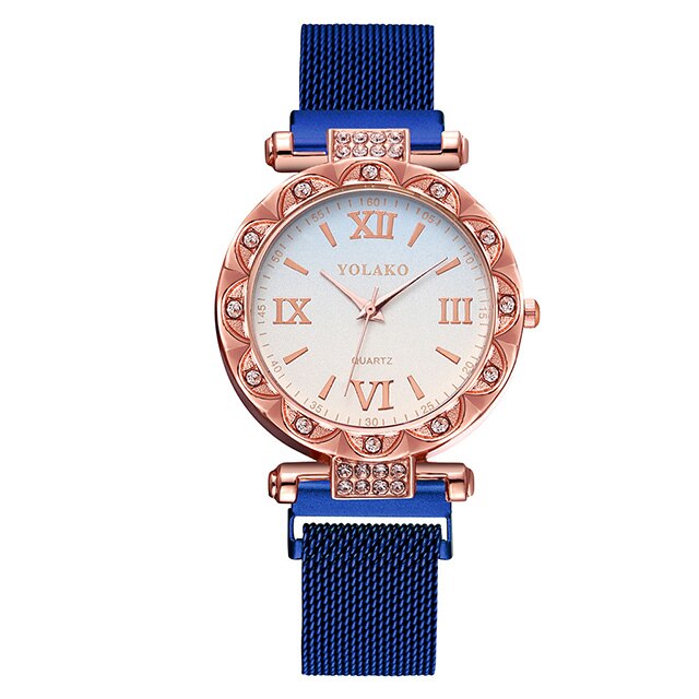 Creative Dial Magnetic Watch Women Silver Fashion Clock Ladies Luxury Diamond Female Dress Quartz Wristwatches relogio feminino