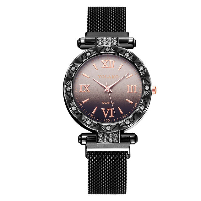 Creative Dial Magnetic Watch Women Silver Fashion Clock Ladies Luxury Diamond Female Dress Quartz Wristwatches relogio feminino