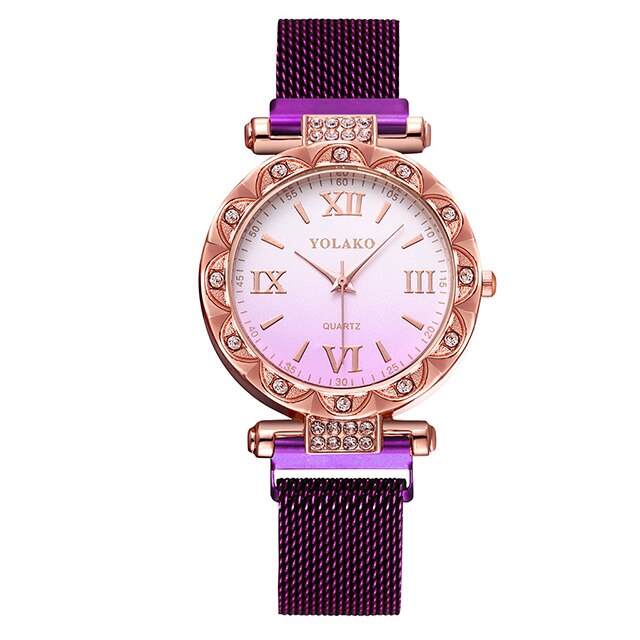 Creative Dial Magnetic Watch Women Silver Fashion Clock Ladies Luxury Diamond Female Dress Quartz Wristwatches relogio feminino