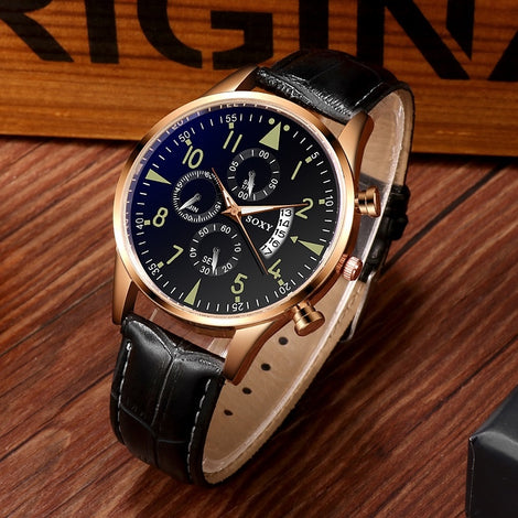 SOXY Mens Watches Reloj Hombre Top Brand Luxury Sport Business Classic Luminous Watch Men Quartz Watch Casual Relogio Masculino