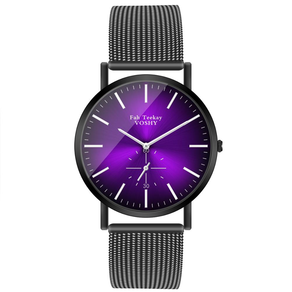 Mens Watches Fuax Mesh Quartz Analog Wrist Watch Chronograph 2019 Women Men Lover's Gift school student watches reloj mujer Saat