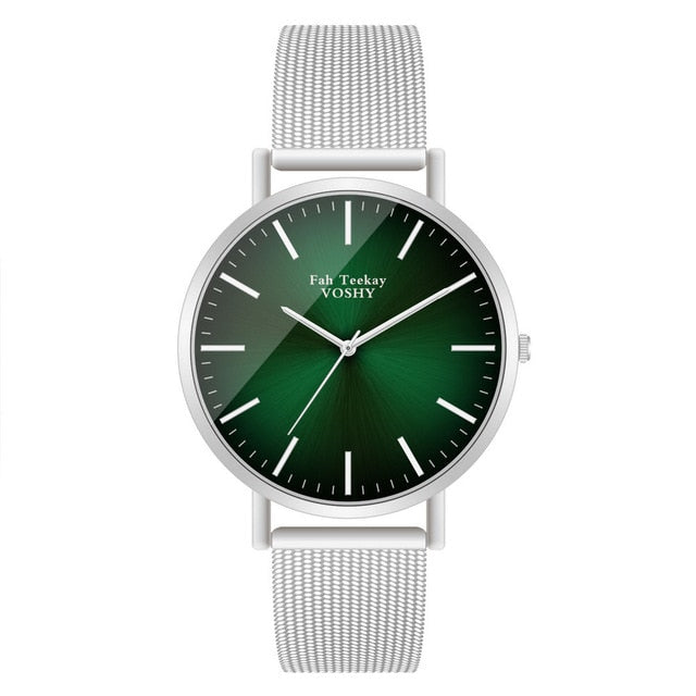 Mens Watches Fuax Mesh Quartz Analog Wrist Watch Chronograph 2019 Women Men Lover's Gift school student watches reloj mujer Saat