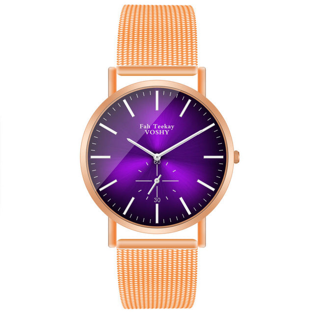 Mens Watches Fuax Mesh Quartz Analog Wrist Watch Chronograph 2019 Women Men Lover's Gift school student watches reloj mujer Saat