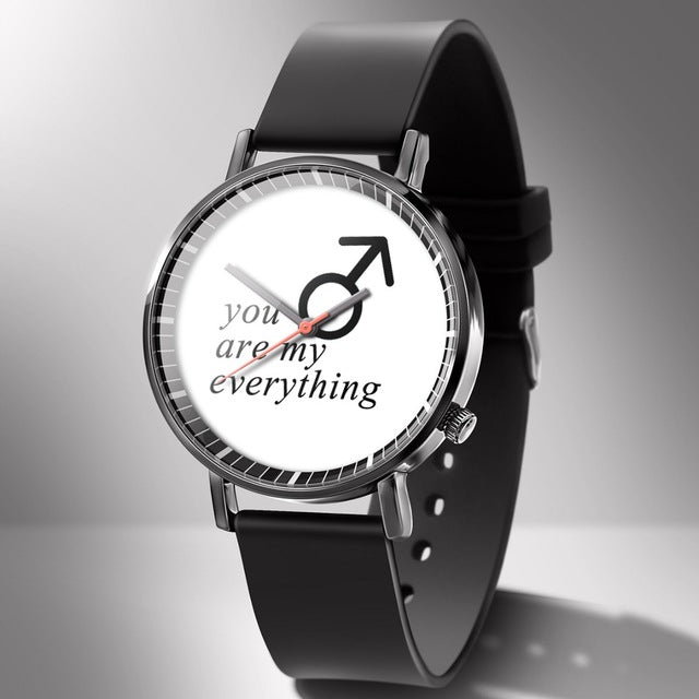 Simple Style Watches Men Women PVC Strap Quartz Watch Fashion Black White Wristwatches Lover's Couple Watches Wrist Watch