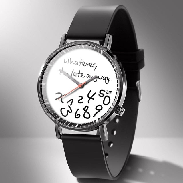 Simple Style Watches Men Women PVC Strap Quartz Watch Fashion Black White Wristwatches Lover's Couple Watches Wrist Watch