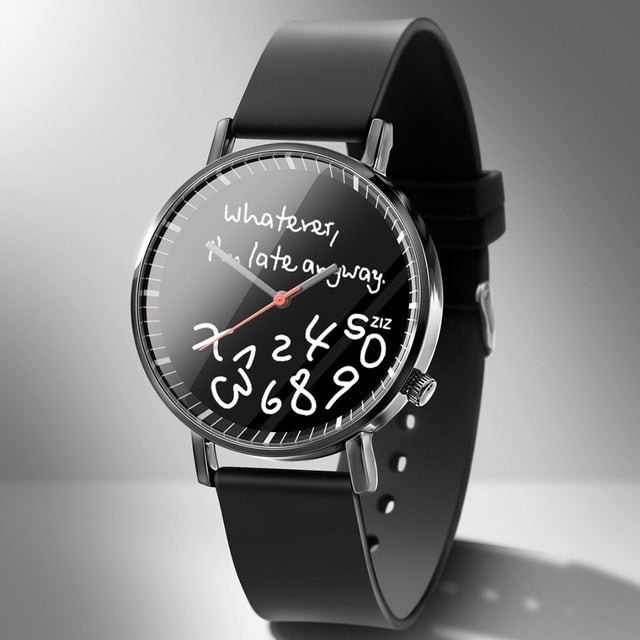 Simple Style Watches Men Women PVC Strap Quartz Watch Fashion Black White Wristwatches Lover's Couple Watches Wrist Watch