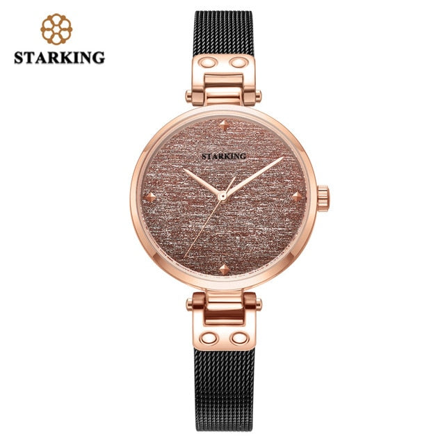 STARKING New Casual Women Romantic Starry Sky Wrist Watch Quartz Dress Watch Gift Sapphire Crystal 30mm Ultralthin Ladies Clock