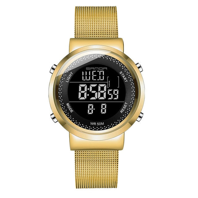 Stainless Steel Digital Watch Women Sport Watches Electronic Led Ladies Wrist Watch For Women Clock Female Wristwatch Waterproof