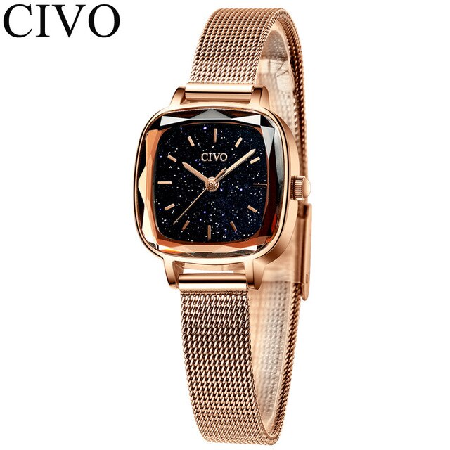 CIVO Fashion Starry Sky Watch Women Quartz Watches Ladies Top Brand Wrist Watch Female Waterproof Clock Relogio Feminino 8102