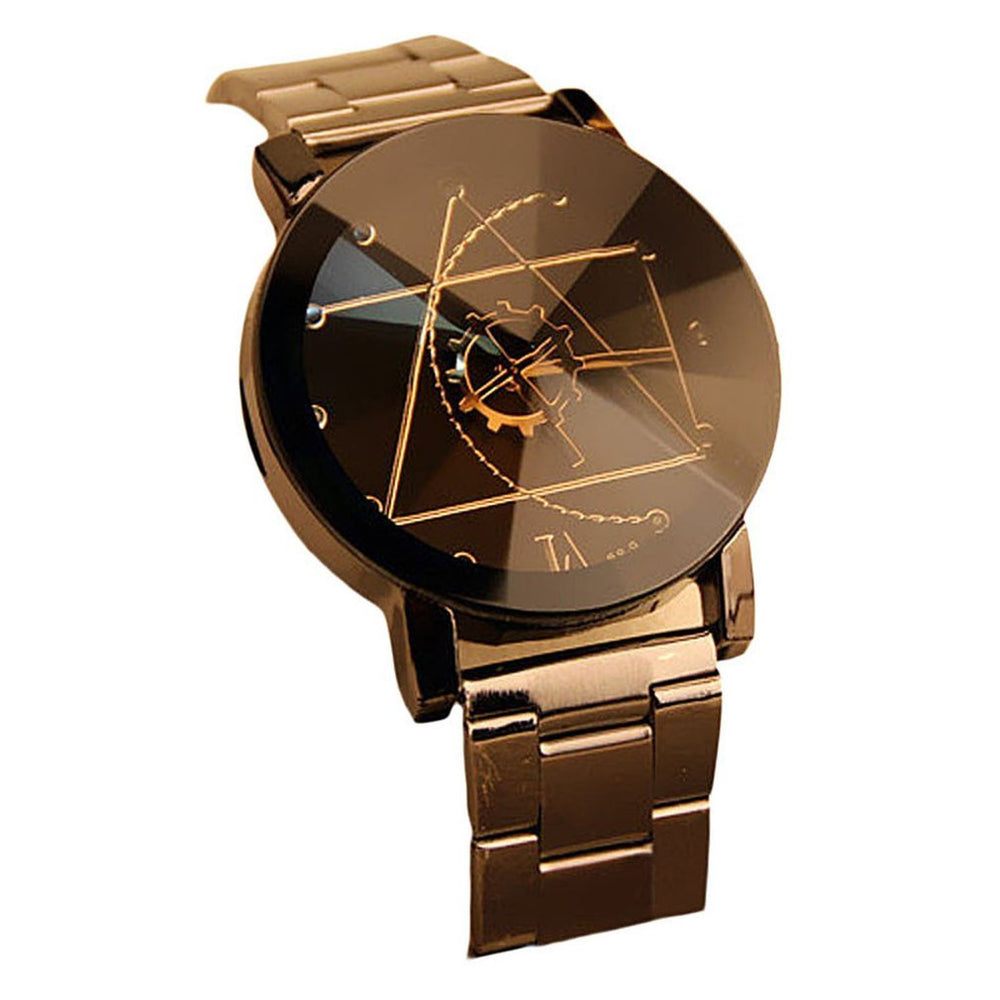 Drop Shipping Lover's Quartz Watch Stainless Steel Watch for Mem Women Quartz Analog Wristwatch