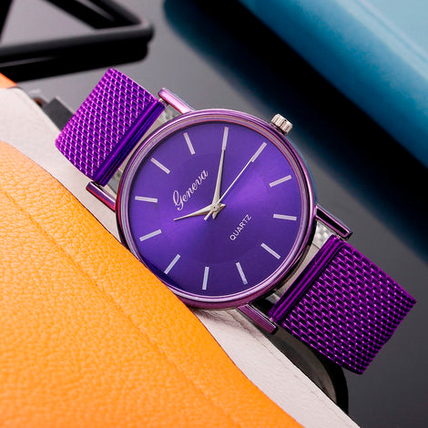 Hot Selling GENEVA Women's Casual Silicone Strap Quartz Watch Top Brand Girls Bracelet Clock WristWatch Women Relogio Feminino