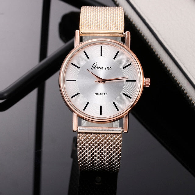 Hot Selling GENEVA Women's Casual Silicone Strap Quartz Watch Top Brand Girls Bracelet Clock WristWatch Women Relogio Feminino