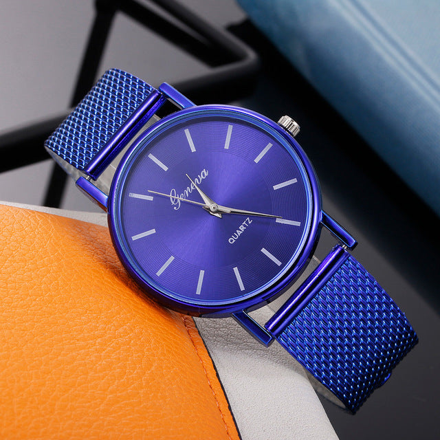 Hot Selling GENEVA Women's Casual Silicone Strap Quartz Watch Top Brand Girls Bracelet Clock WristWatch Women Relogio Feminino