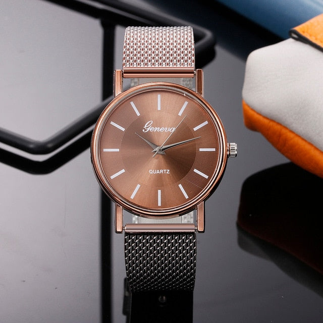 Hot Selling GENEVA Women's Casual Silicone Strap Quartz Watch Top Brand Girls Bracelet Clock WristWatch Women Relogio Feminino