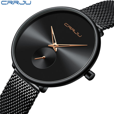 CRRJU Watch Women Luxury Brand Simple Quartz Lady Waterproof Wristwatch Female Fashion Casual Watches Girl Clock Reloj Mujer
