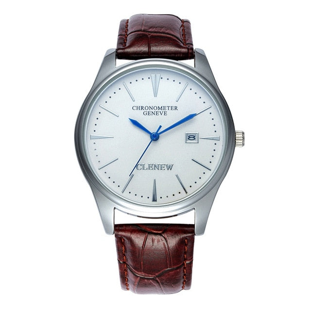 Classic business men's watches fashion simple magic blue waterproof single calendar quartz men's watches