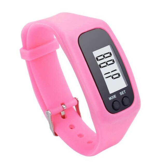 Lover's Sports Silicone Wristband Digital Watches Pedometer Sports Monitor Running Exercising Step Counter Fitness