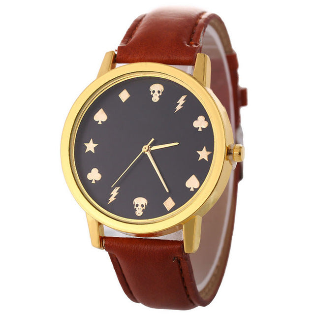 2018 Top Brand Personality Unisex Watches Men Women Leather Band Quartz WristWatch Man Watch Lover's hour relogio masculino saat