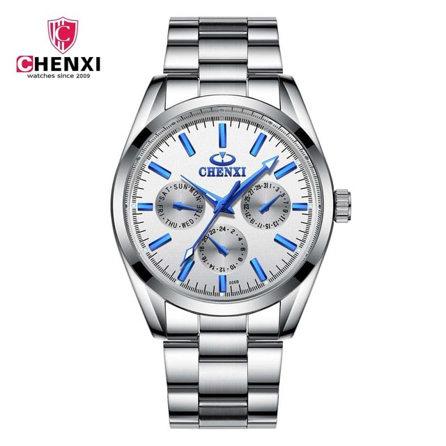 CHENXI luminous waterproof couple watch casual 6 color sports quartz watch high quality date unisex Lover's Watches 2019 new