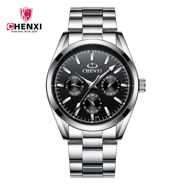 CHENXI luminous waterproof couple watch casual 6 color sports quartz watch high quality date unisex Lover's Watches 2019 new