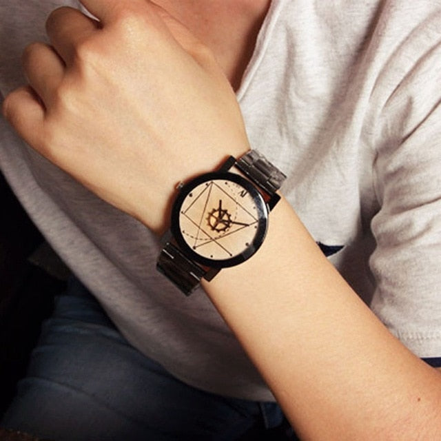 2018 Lover's Quartz Watch Stainless Steel Watch For Man Women Quartz Analog Wristwatch montre femme Reloj Hombre Drop Shipping