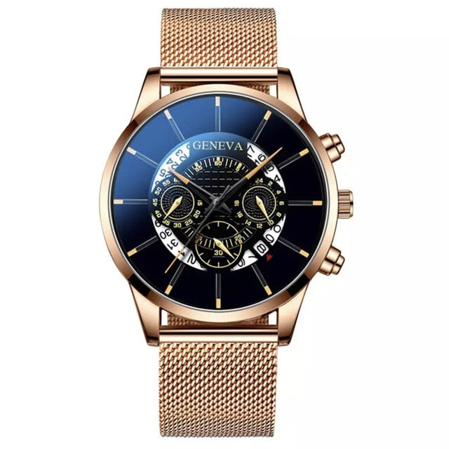 Luxury Ultra Thin Waterproof Men Calendar Watch Stainless Steel Anti-blue light Watches Men's Watches Quartz Reloj Hombre reloj