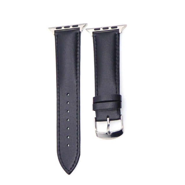 Classic leather for the Apple Watch Collection 4 3 2 1 with iwatch calfskin and square buckle modern design