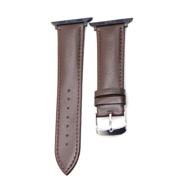 Classic leather for the Apple Watch Collection 4 3 2 1 with iwatch calfskin and square buckle modern design