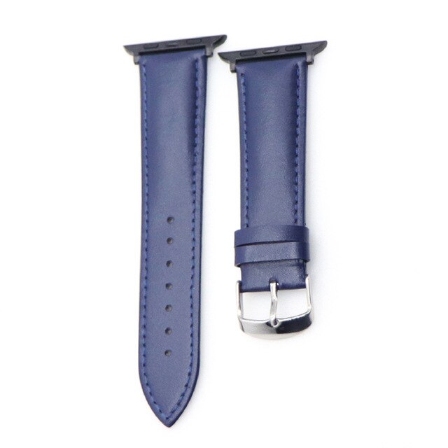 Classic leather for the Apple Watch Collection 4 3 2 1 with iwatch calfskin and square buckle modern design
