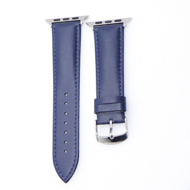 Classic leather for the Apple Watch Collection 4 3 2 1 with iwatch calfskin and square buckle modern design