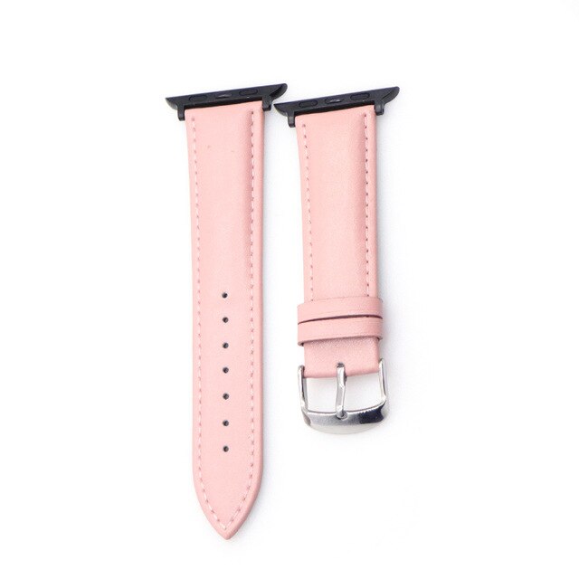 Classic leather for the Apple Watch Collection 4 3 2 1 with iwatch calfskin and square buckle modern design