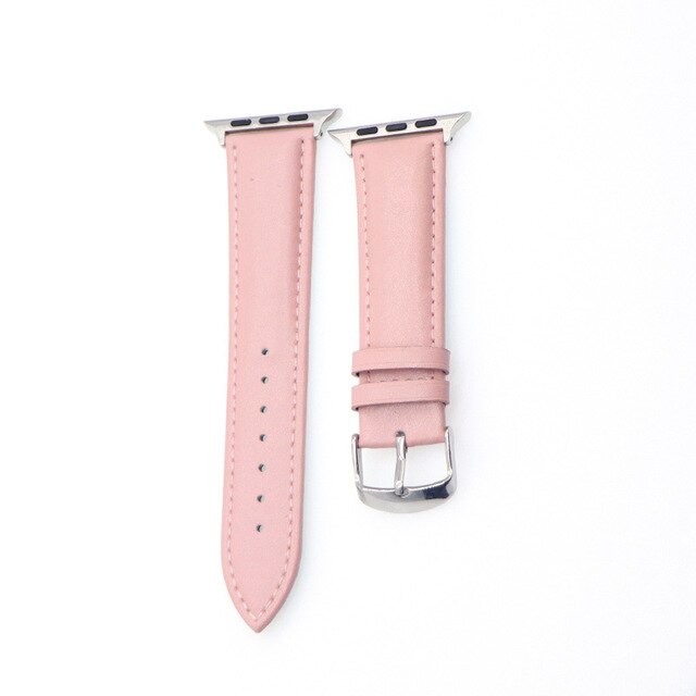Classic leather for the Apple Watch Collection 4 3 2 1 with iwatch calfskin and square buckle modern design