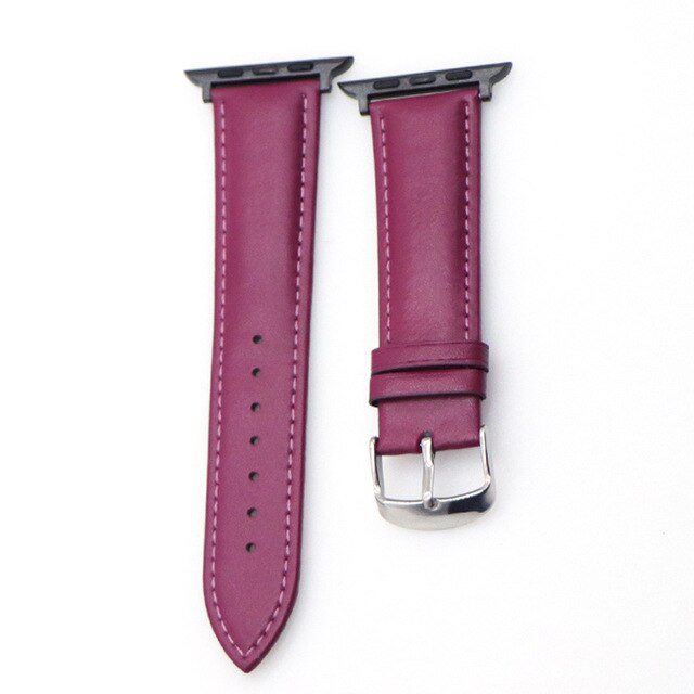 Classic leather for the Apple Watch Collection 4 3 2 1 with iwatch calfskin and square buckle modern design