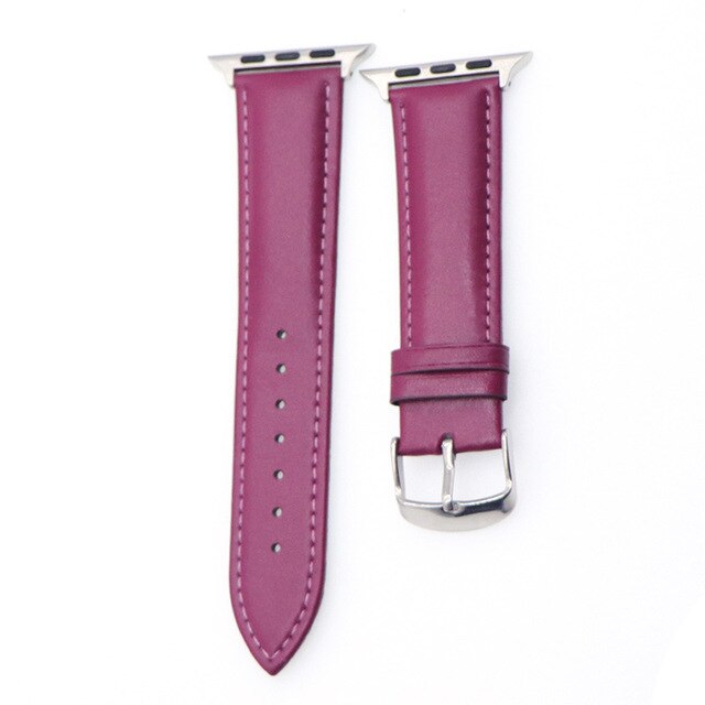 Classic leather for the Apple Watch Collection 4 3 2 1 with iwatch calfskin and square buckle modern design