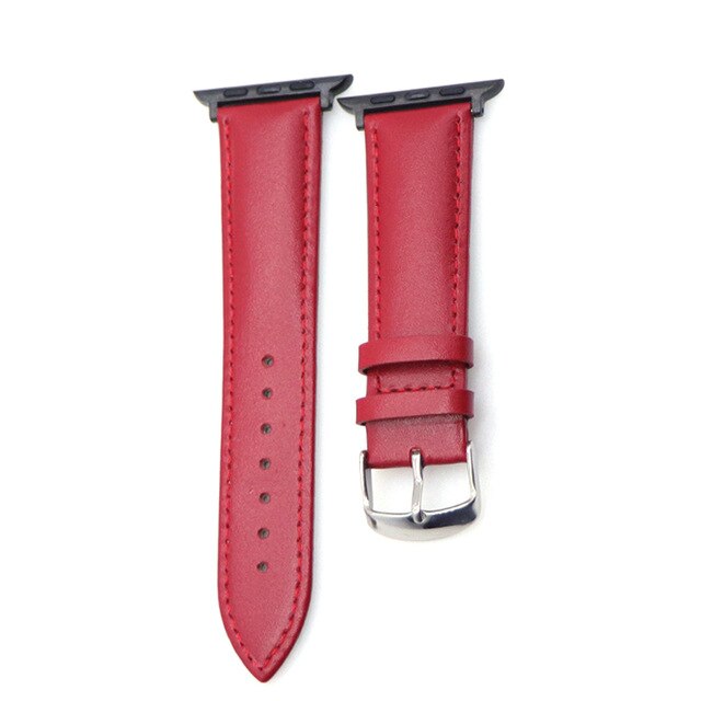 Classic leather for the Apple Watch Collection 4 3 2 1 with iwatch calfskin and square buckle modern design