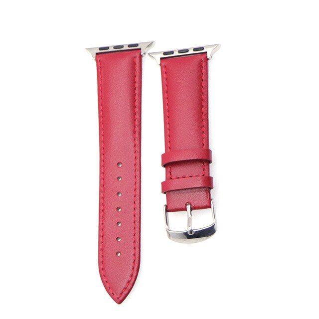 Classic leather for the Apple Watch Collection 4 3 2 1 with iwatch calfskin and square buckle modern design