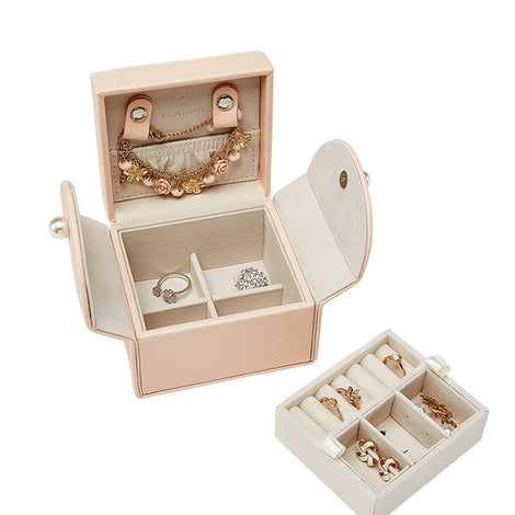 Fashion Magnet Dark Buckle Jewelry Storage Box Travel Nail Ring Earrings Organizer Bracelet Watch Collection Case Accessories