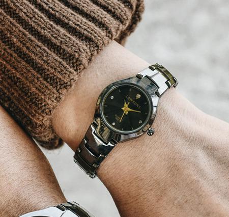 Fashion Cool Glitter Lover's Watches Crystal Full Steel Women Men Dress Leisure Quartz Wristwatch Sweet Couple Women Men Watch