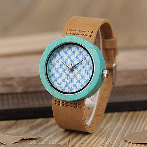 BOBO BIRD WD18 Wooden Bamboo Watch with Genuine Brown Leather Strap Quartz Analog High Quality Miyota Movement Wood Gift Box