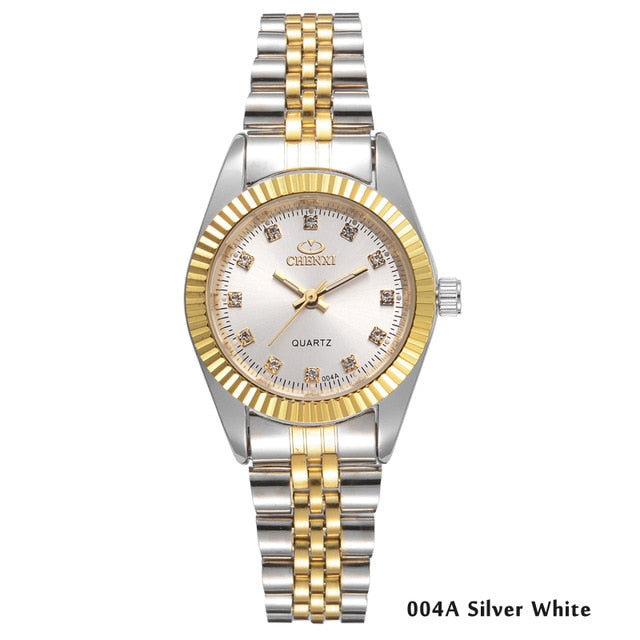 CHENXI Luxury Women Watches Ladies Fashion Quartz Watch For Women Golden Stainless Steel Wristwatches Casual Female Clock xfcs