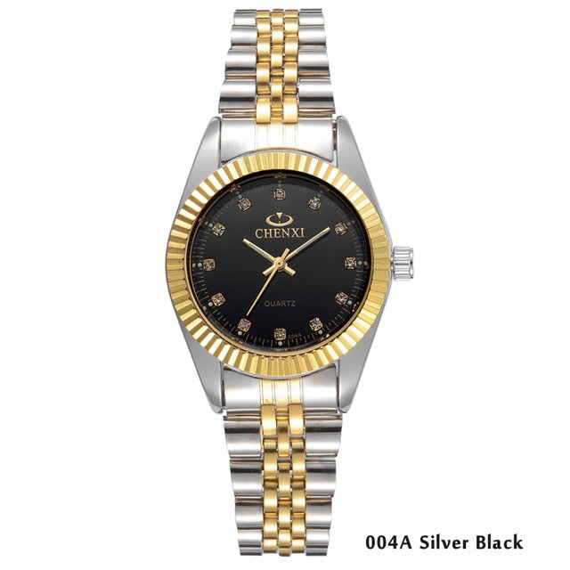 CHENXI Luxury Women Watches Ladies Fashion Quartz Watch For Women Golden Stainless Steel Wristwatches Casual Female Clock xfcs