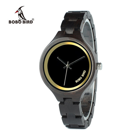 BOBO BIRD V-P16 Natural Wood Women Luxury Watch Ladies Unique Quartz Wristwatch with Japan Movement