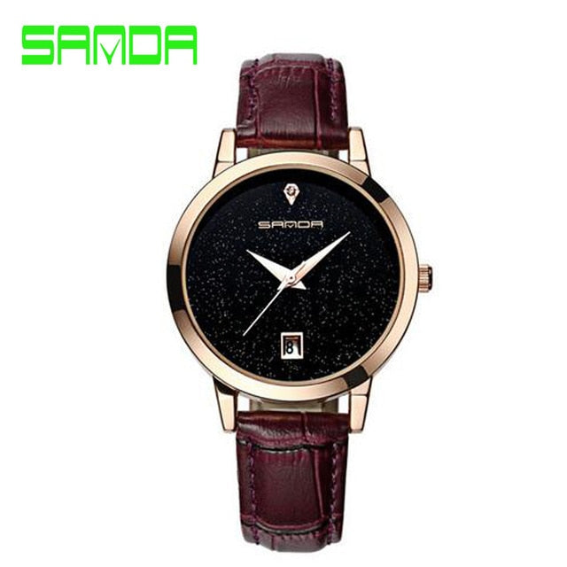 SANDA 2018 Fashion Watches Women Watches Ladies Luxury Brand Quartz Watch Women Clock Relogio Feminino Montre Femme