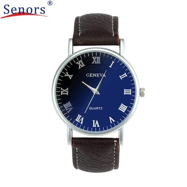 2017 Geneva Men Women Blue Ray Glass Quartz Wrist Watch Watches relogio masculino feminino Lover's Watch Feb16 Drop shipping