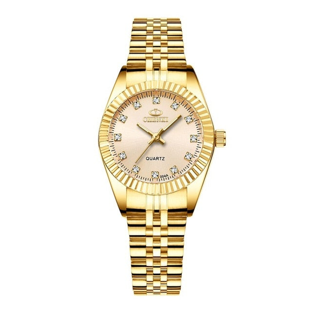CHENXI Luxury Women Watches Ladies Fashion Quartz Watch For Women Golden Stainless Steel Wristwatches Casual Female Clock xfcs