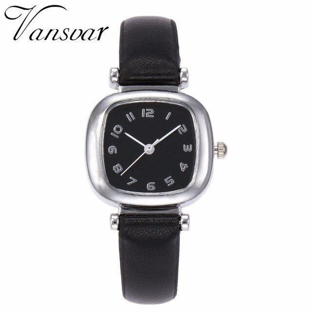 Best Selling Women Fashion Leather Square Watch Ladies Minimalist Stylish Small Fresh Quartz Female Clock Relogio Feminino