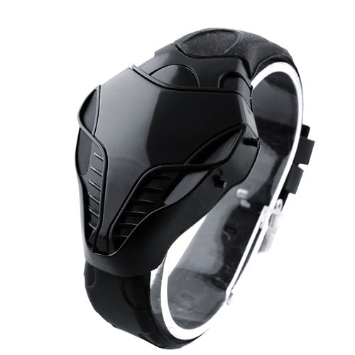 Cobra Sport Watch Black Color Men's LED Digital Watch Cobra Triangle Dial Silicone Sports Electronic Watches